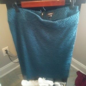 Torrid teal/ blue lace mini skirt